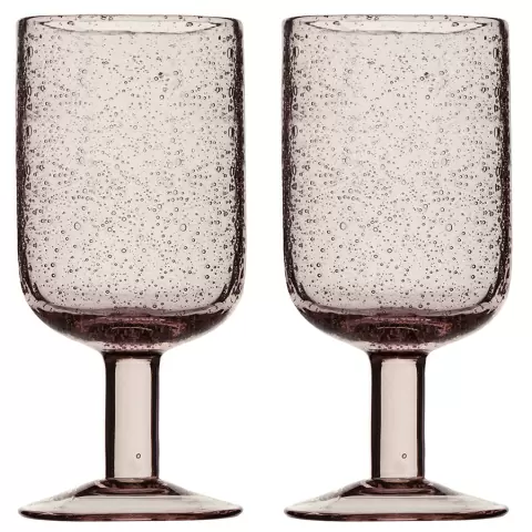 Набор бокалов для вина 2шт 410мл Flowi розовый