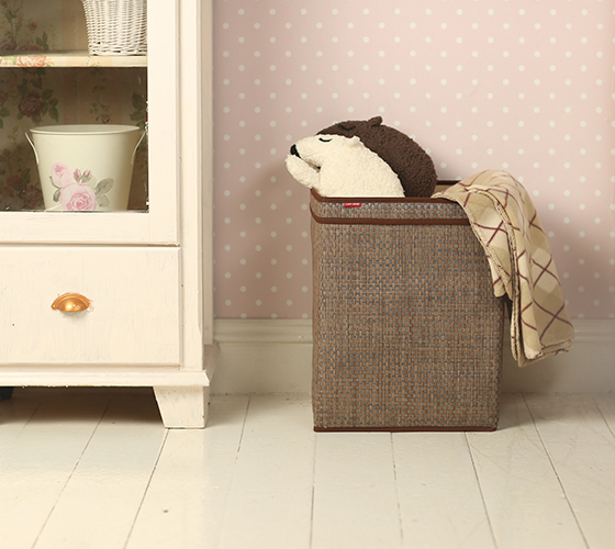 Корзина для хранения с ручками 32 х 32 х 41 см Casy Home коричневая