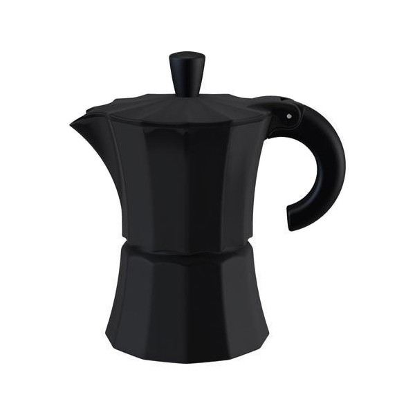 Кофеварка гейзерная на 3 чашки 150 мл Аромат кофе Morosina чёрный Аромат кофе DMH-MOR002-BLACK - фото 1
