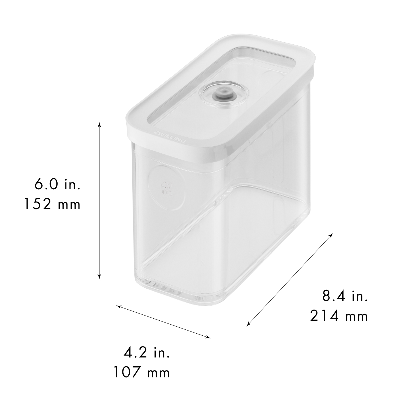 Контейнер пластиковый для вакуумного хранения 1,8 л Zwilling Cube прозрачный Zwilling DMH-1025127 - фото 4