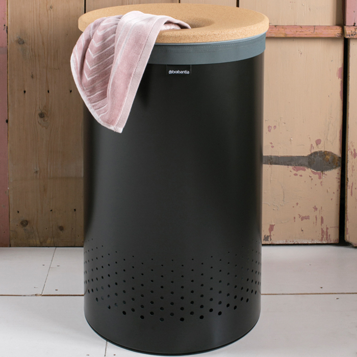 Бак для белья 60 л Brabantia чёрный матовый Brabantia DMH-120022 - фото 5