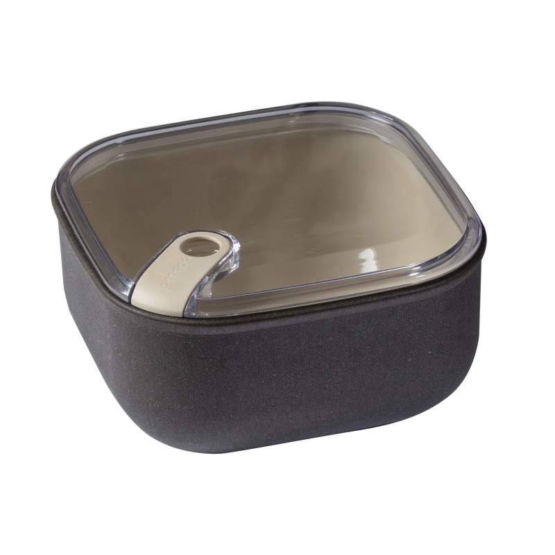 Контейнер квадратный 420 мл Omada Pull Box коричневый