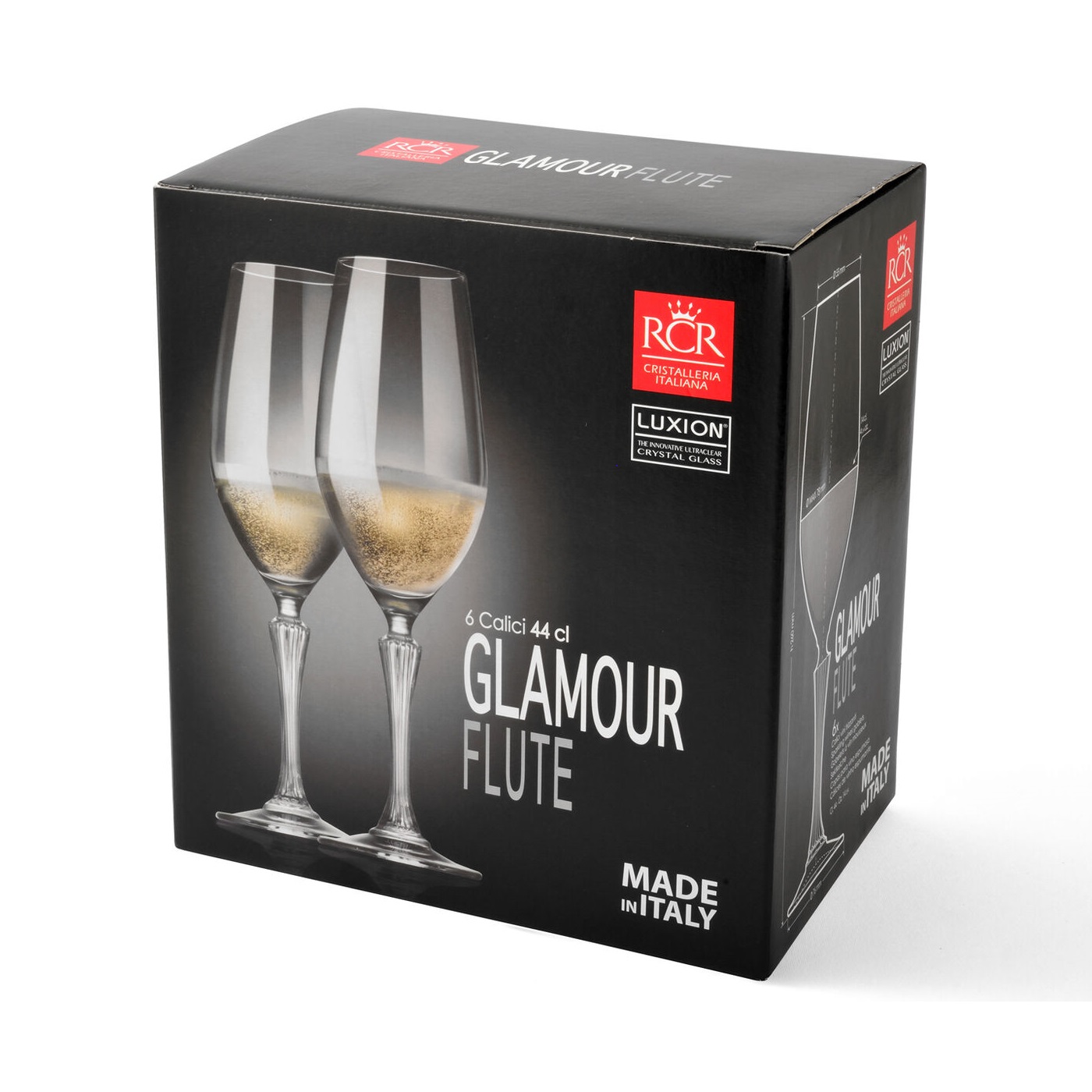 Набор бокалов для шампанского 440 мл RCR Glamour 6 шт от CookHouse