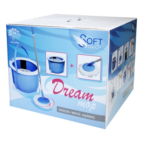 Набор для мытья полов Soft Touch Dream Mop швабра+ведро с механизмом отжима Soft Touch CKH-45991-4428 - фото 3