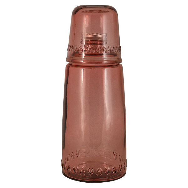 Бутылка для воды со стаканом Natural Water розовый