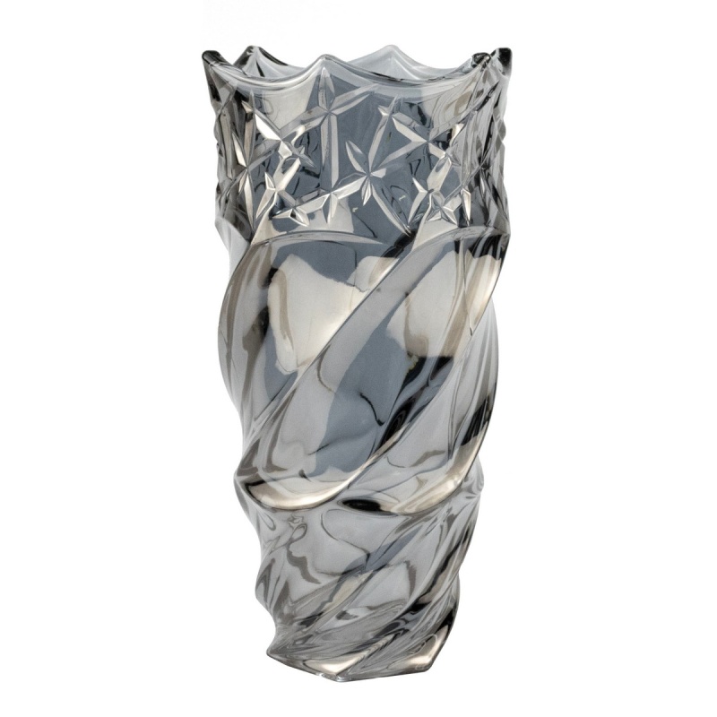 Ваза стеклянная 29,5 см Азалия серый