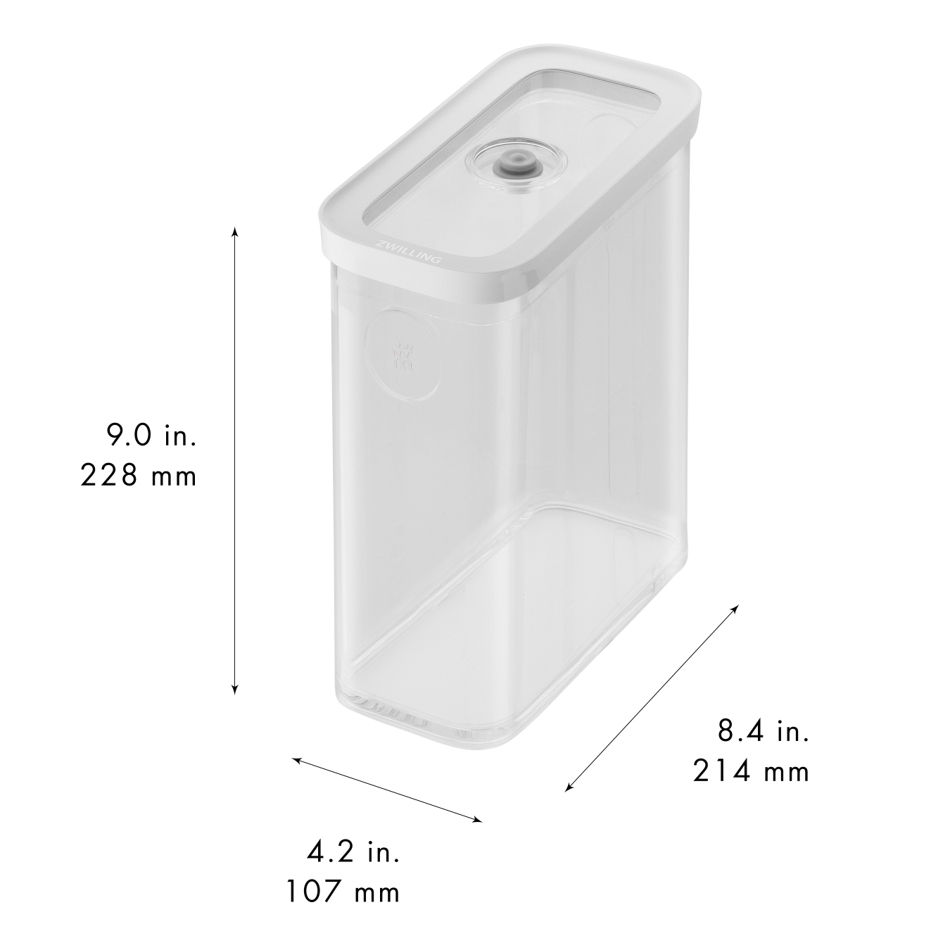 Контейнер пластиковый для вакуумного хранения 2,8 л Zwilling Cube прозрачный Zwilling DMH-1025128 - фото 2
