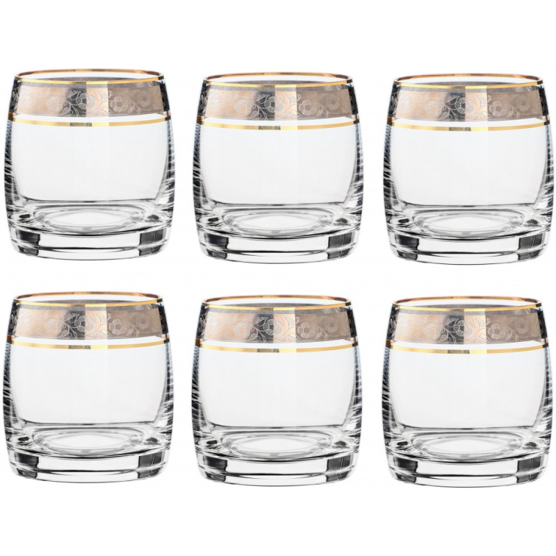 Набор стаканов для виски 230 мл Crystalex Идеал Панто платина 6 шт 11390₽