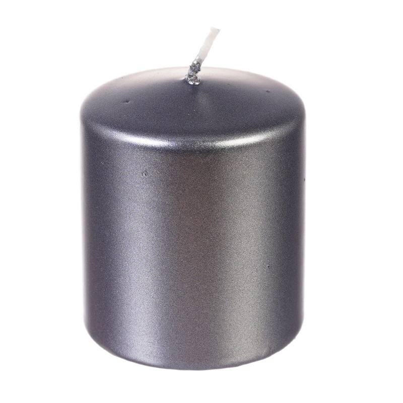Свеча классическая 7 х 6 см Adpal металлик серебряный свеча классическая 7 x 6 см adpal металлик оливковый