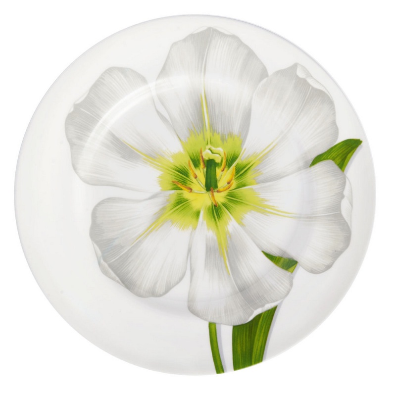Тарелка обеденная 27 см Taitu Freedom Flower белый