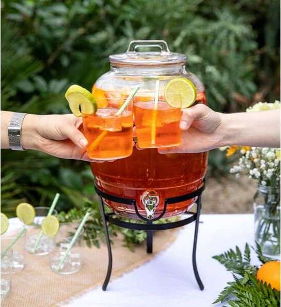 Диспенсер для напитков стеклянный 10 л на подставке Maxwell & Williams