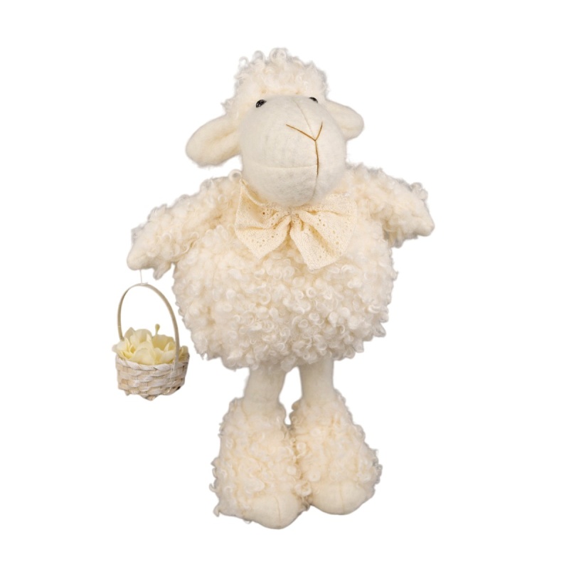 Сувенир Азалия Овечка с корзинкой белый 4690₽