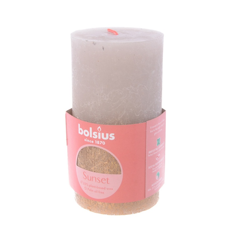 

Свеча 6,8 х 13 см Bolsius Sunset Рустик золото