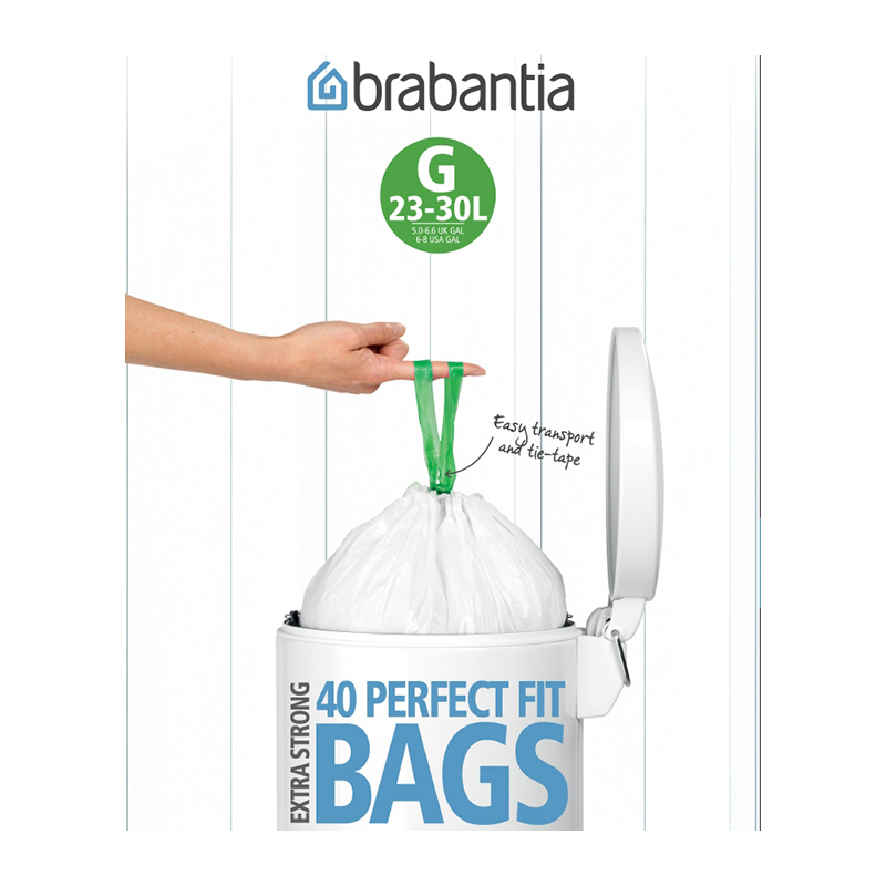 Пакеты для мусора 23-30 л Brabantia PerfectFit G 40 шт пакеты для мусора 10 12 л brabantia perfectfit c 20 шт