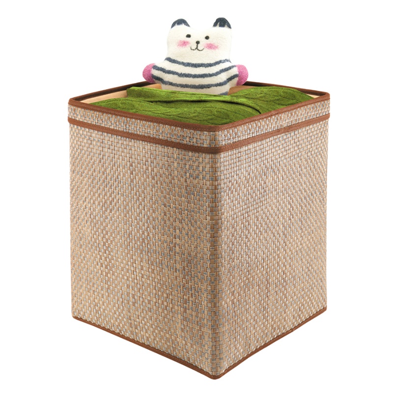 Корзина для хранения с ручками 32 х 32 х 41 см Casy Home коричневая