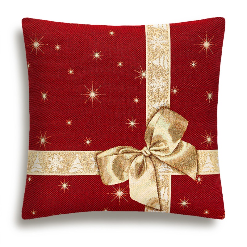 Подушка 45 х 45 см Le Gobelin Золотой бантик краснаязолотая 1195₽