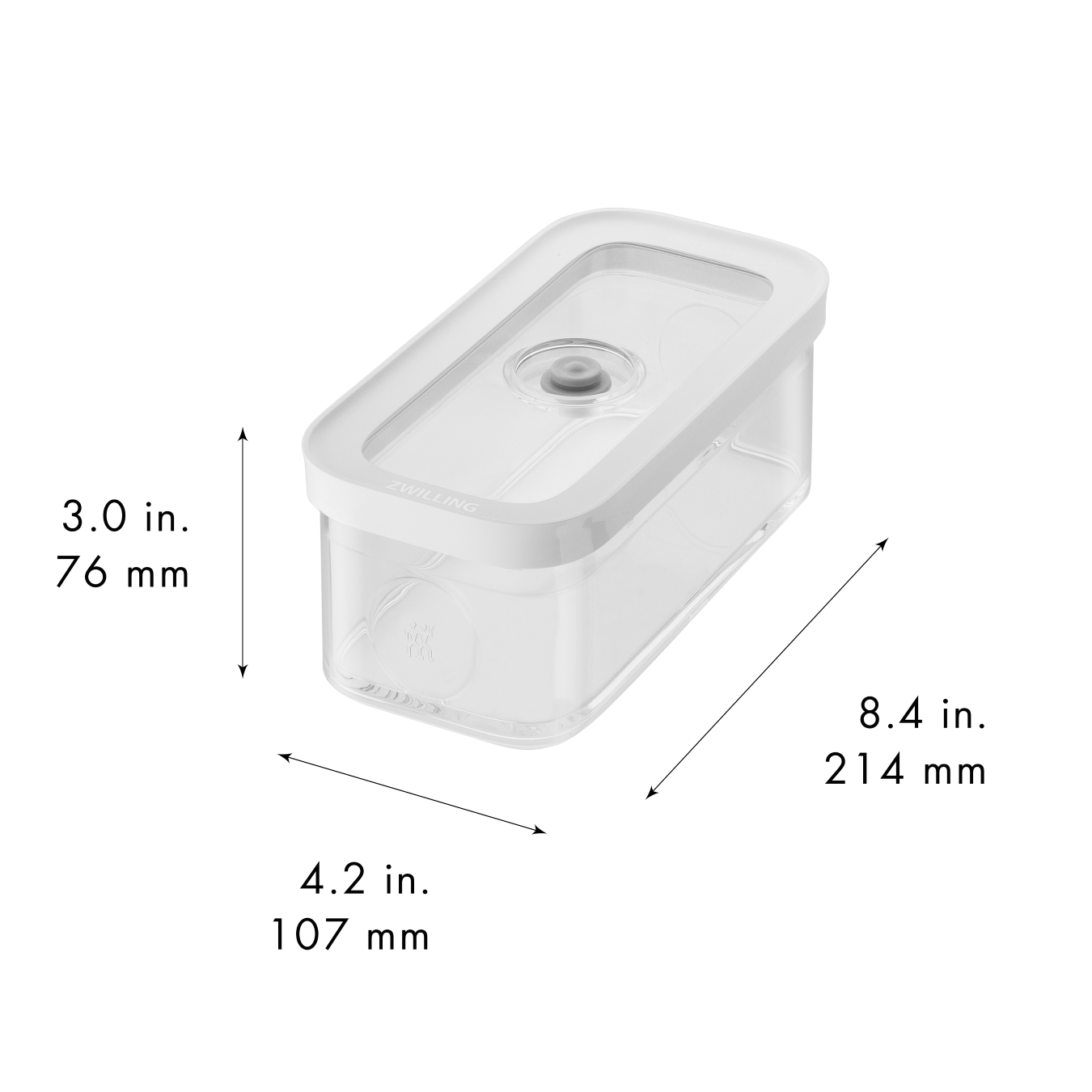 Контейнер пластиковый для вакуумного хранения 700 мл Zwilling Cube прозрачный Zwilling DMH-1025126 - фото 4