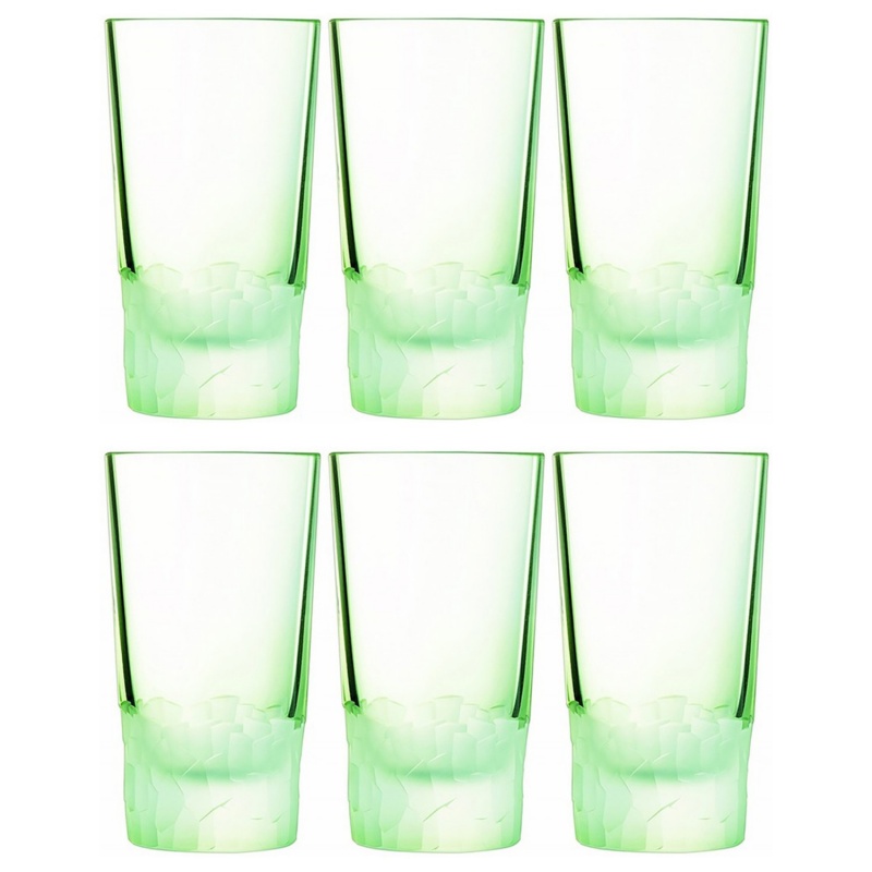 Набор высоких стаканов 330 мл Cristal D'Arques Intuition 6 шт зелёный