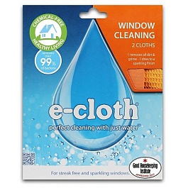 Салфетки для мытья окон из микроволокна E-Cloth