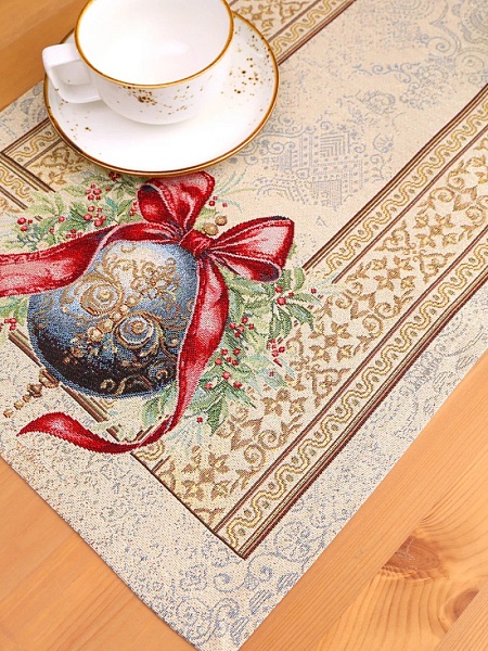 Дорожка 44 х 140 см Le Gobelin Золотой шар золотой/голубой