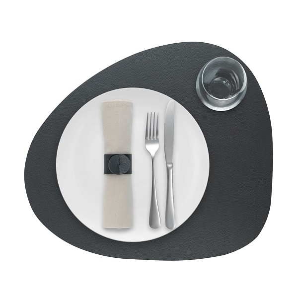 Салфетка подстановочная фигурная 37 х 44 см Skinnatur tornado dark grey