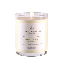 Свеча ароматическая 180 г Plantes et Parfums Белый бамбук