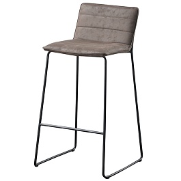 Стул барный terence, темно-коричневый, экокожа