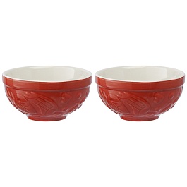 Набор пиал 2шт 190мл Birds of Paradise, красные