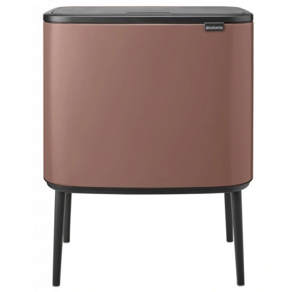 Мусорный бак 11 + 23 л Brabantia Touch Bin Bo минерально-коричневый
