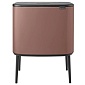 Мусорный бак 11 + 23 л Brabantia Touch Bin Bo минерально-коричневый