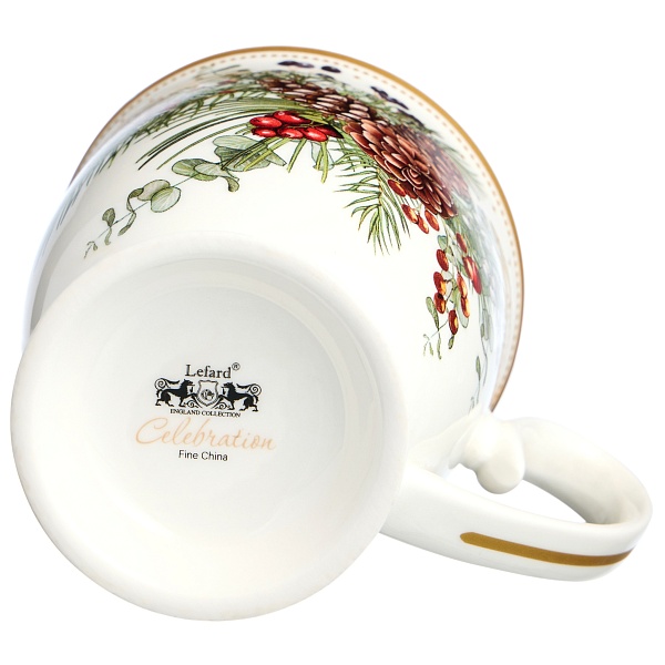 Кружка 300 мл Lefard Celebration белый/зеленый/красный