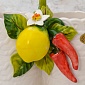 Подставка для столовых приборов двойная 15 х 18 см Orgia Лимоны и Перец