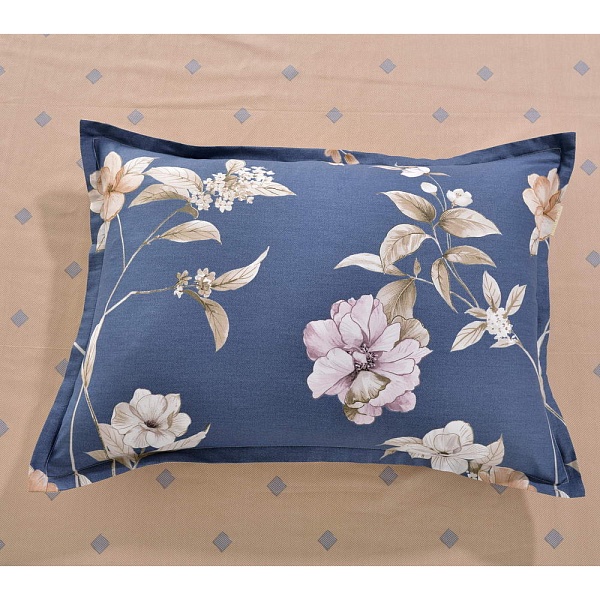 КПБ сатин Евро 4н Долли синий