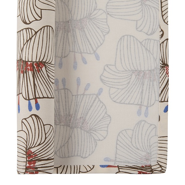 Салфетка сервировочная 45 x 45 см Tkano Prairi Цветы из хлопка молочный