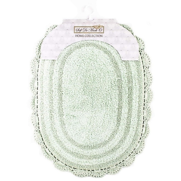 PAMELLA (ментол) Коврик для ванной кружевной 60х100см