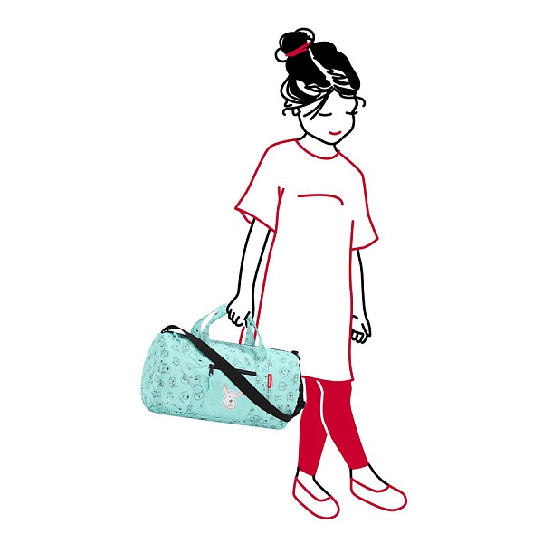 Сумка детская складная Reisenthel Dufflebag Cats and Dogs mint