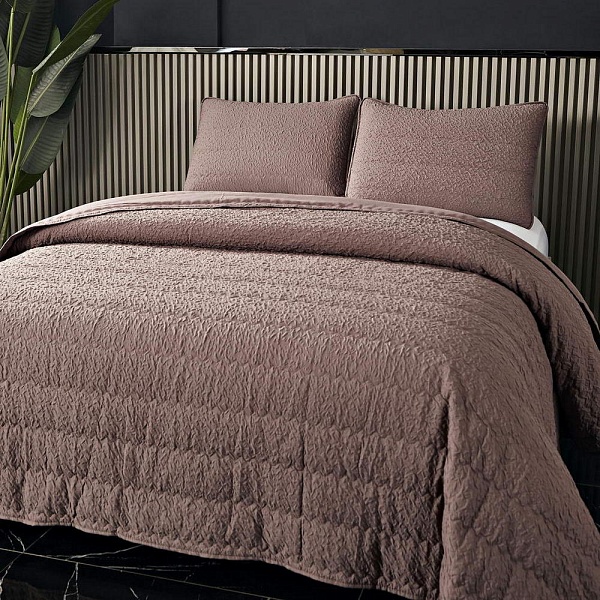 Комплект из покрывала и наволочки 160 х 220 см Sofi de Marko Надин мокко