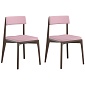Набор из 2 стульев aska, рогожка, венге/розовый
