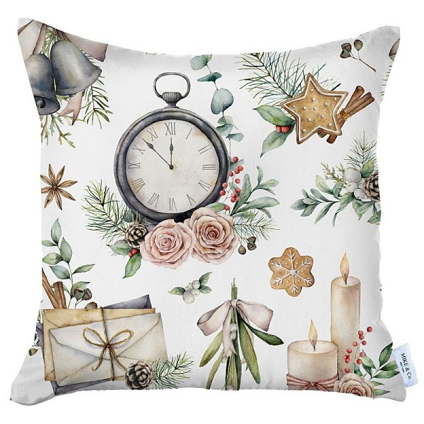 Декоративная подушка 43 x 43 см Mike & Co New York Nature часы мультиколор