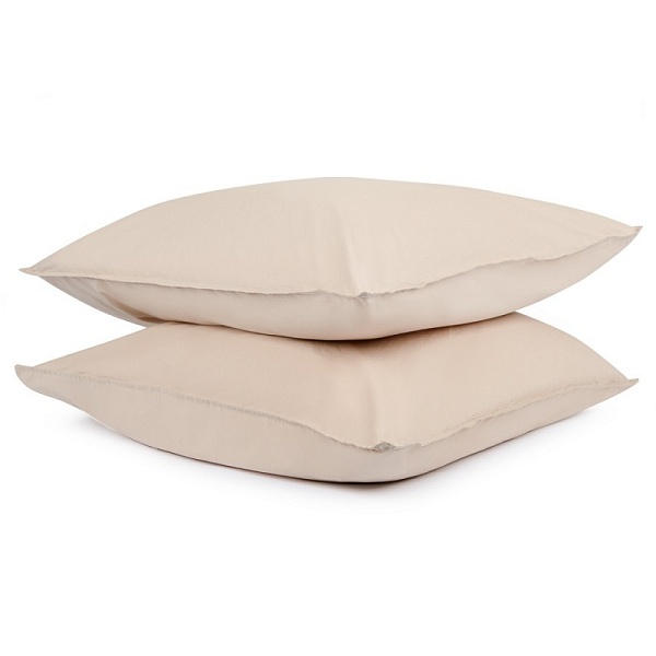 Набор наволочек из органического стираного хлопка 70 x 70 см Tkano Essential 2 шт бежевый