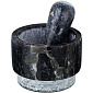 Ступка с пестиком двхсторонняя Black Marble 14х10,5 см 