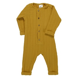 Комбинезон с длинным рукавом 9-12 М Tkano Essential горчичный