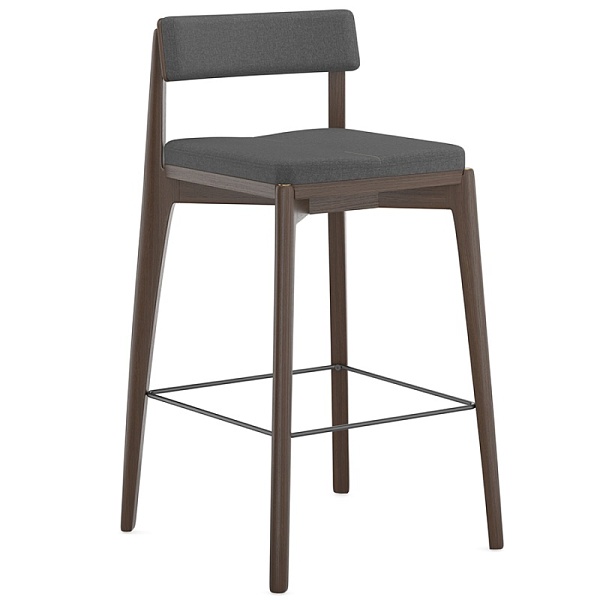 Стул полубарный aska, рогожка, венге/темно-серый