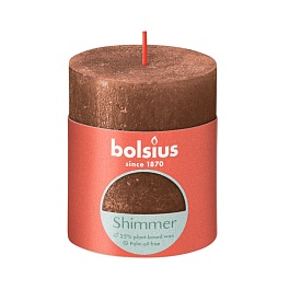 Свеча 6,8 х 8 см Bolsius Shimmer Рустик медь