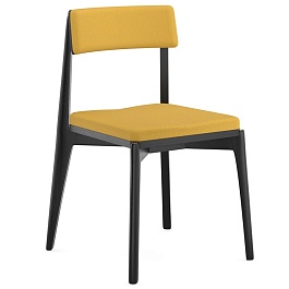 Стул рогожка Latitude Aska чёрный-горчичный