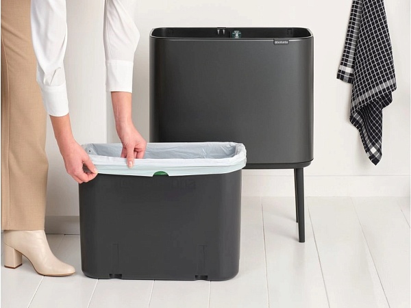 Мусорный бак 36 л Brabantia Bo Touch Bin тёмно-серый