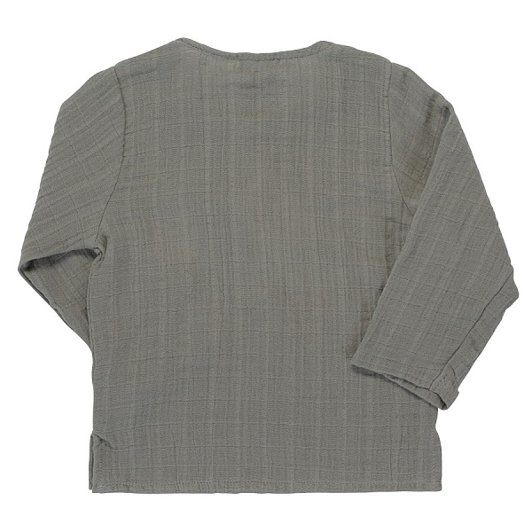 Рубашка из хлопкового муслина 18-24 M Tkano Essential серый