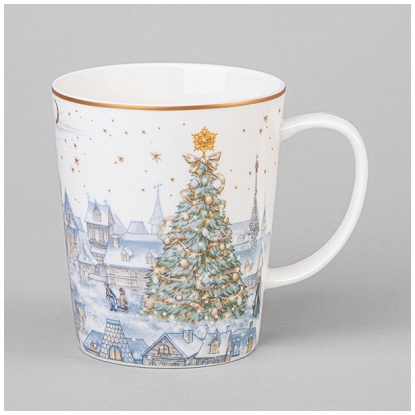 Кружка 400 мл Leaf Снежная королева белая