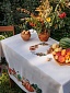 Скатерть круглая 165 см Le Gobelin Тыквы и подсолнухи