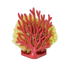 Держатель для мочалок Qualy Coral Sponge красный